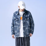 Men's Denim Jacket Spring and Autumn Loose Japanese Style plus Size Top Men Denim Jacket