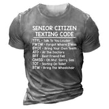 Man T Shirt round Neck Heat Transfer Patch Printed Loose Pullover