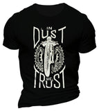 Man T Shirt round Neck Heat Transfer Patch Printed Loose