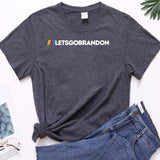Let's Go Brandon T Shirt Letter Print Short-Sleeve T-shirt Bottoming Shirt