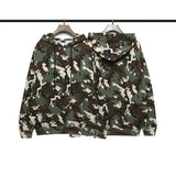 Autumn And Winter Palm Letter Camouflage Terry Hooded Sweater For Men And Women