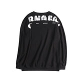 Men plus Size Sweatshirt Autumn and Winter Pullover Sweater Letter Printing Overweight People plus Size Thickened T-shirt