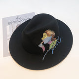 Italian Fedora Hats Hand Painted Painted Butterfly Jazz