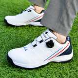 Men Golf Shoes Waterproof Automatic Rotating Shoelace Nail-Free Shoes