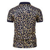 Men Shirt Fashion Slim Fit Shirt Short Sleeve Shirt Large Size Casual Top Summer Men's Fashion Print Short Sleeve Lapel