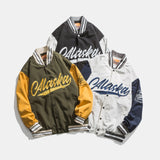 Varsity Jacket for Men Baseball Jackets Spring Fashion Brand Baseball Uniform Male Loose-Fitting Workwear Jacket Male Student Trendy Casual Jacket Male