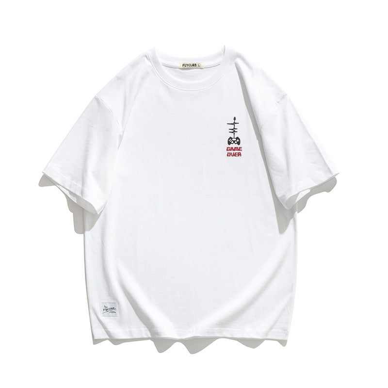 2022 Summer Man T Shirt Embroidered Half Sleeve