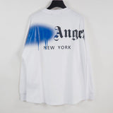 Palm Angels Casual Long Sleeve T-shirt Inkjet Printing High Street Loose Version