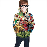 Captain America Hoodie Children's Clothing Avengers 3D Sweater Older Boys Baseball Uniform