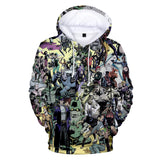 Jojo's Bizarre Adventure Dressing 3D Digital Printing Sweater Hooded Casual Coat