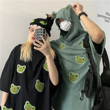 Harajuku Clothing Men's Tshirt Classic Retro Shirts Summer Loose Hooded Short Sleeve T-shirt Men and Women
