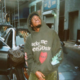 Kanye West Hoodie Kanye Coconut Big Talker Love Foam Graffiti Loose Velvet Padded Hooded Sweatshirt Hoodie Hoodie
