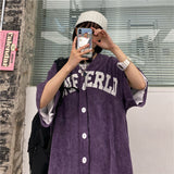 Harajuku Clothing Men's Casual Shirts Summer Printed Men's and Women's Coats Casual Top Fashion