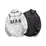 Men Shacket Long Sleeve Autumn Shirt Autumn Personality Letter Print Shirt