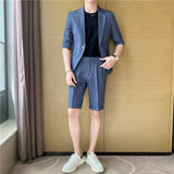 Men Suit Half Sleeve Two-Piece Set
