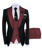 Mens Prom Suits Business Casual Suit Men's Three-Piece Suit Groom Best Man Wedding Suit Men