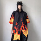 Harajuku Clothing for men Casual Shirts Short Sleeve Loose Shirt