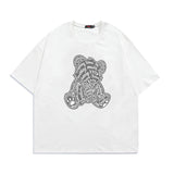 2022 Summer man t shirt Printed Bear Crew Neck