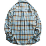 Men Shacket Long Sleeve Autumn Shirt Autumn Loose Plaid Shirt Men