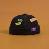 Mens Beanies Hat Female Retro Street Brimless Hip Hop Brush Cut Skullcap Men