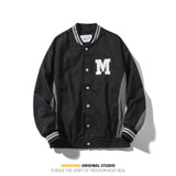 Varsity Jacket for Men Baseball Jackets Men's Spring and Autumn Trends Stitching Contrast Color Letter Embroidered Baseball Uniform Sports Stand Collar Jacket