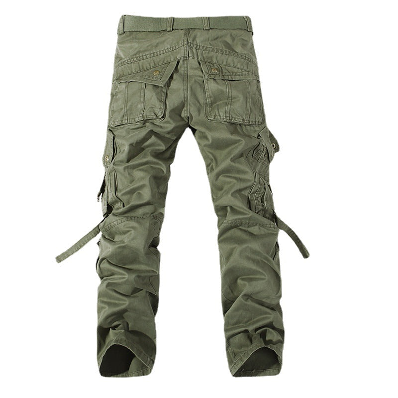 Men Cargo Pants Men's Overalls Trousers Fashion Solid Color plus Size Multi-Pocket Cargo Pants