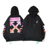Arrow Print Hoodie Sweater Men'S And Women'S Loose Coat