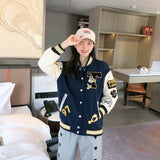 Varsity Jacket for Men Baseball Jackets Spring Cartoon Jacket Coat
