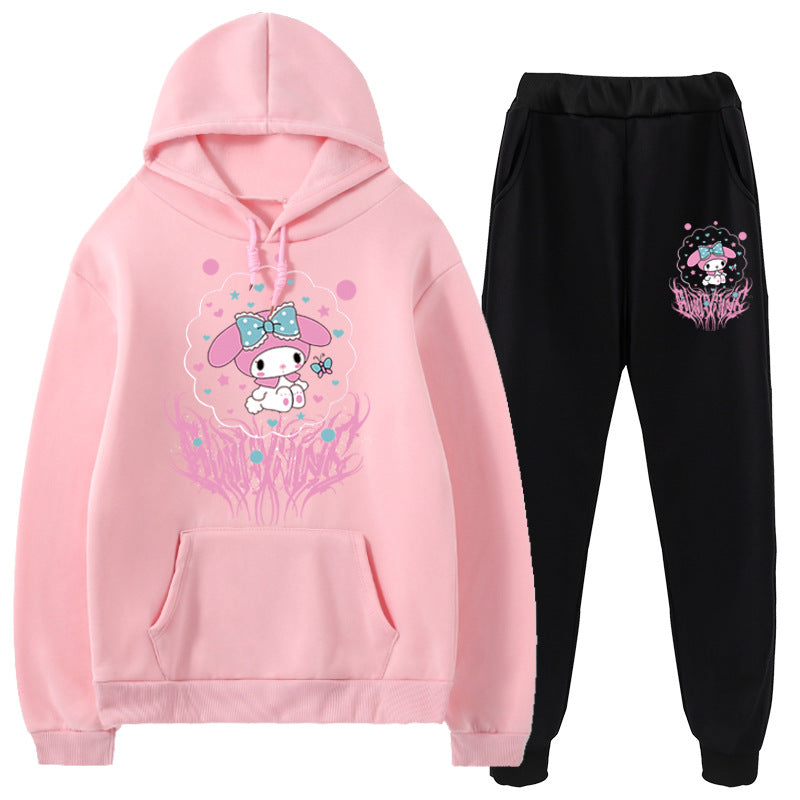 Kuromi Sweatshirt Women's Pullover Hoodie Streetwear Clow M Hoodie Set