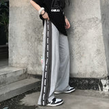 Harajuku Clothing Summer Colorblock Casual Pants for men and Wofor men High Top Sports Wide-Leg Pants Trousers
