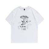 Men T Shirt Summer Casual Tops Men's Clothes Summer Wear Vintage Men's round Neck Short Sleeve Casual Loose Cartoon Figures Printed T-shirt