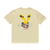 Amiri T Shirt Yellow Rabbit Head Beauty Casual Round Neck