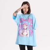 Anime TShirts Aesthetic Men's Shirt Men's Clothing Print Short-Sleeved T-shirt Men's Trendy Half Sleeve
