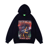 Men Fall Outfits Hooded Sweater Loose Sports Hoodie Coat