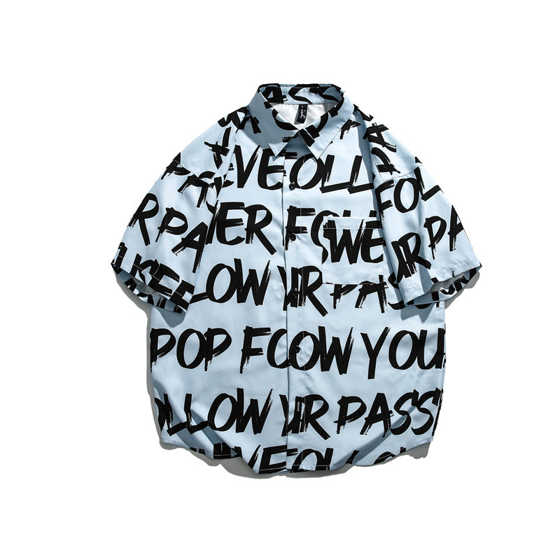 2022 Summer Man T Shirt Full Printed Letters