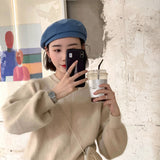 Women Beanies Spring and Autumn Hat Female Beret British Retro Octagonal Hat Melon