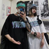 Harajuku Clothing Men's Tshirt Classic Retro Shirts Printed Loose Short Sleeve Couple T-shirt Men and Women