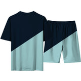 Slim Fit Muscle Gym Men T Shirt Men Rugged Style Workout Tee Tops Short Sleeve Shorts Set Men Summer plus Size Trendy Casual Fashion