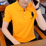 USPA Shirts Polo Shirt Men's Short-Sleeved Lapel Summer Embroidered Cotton T-shirt
