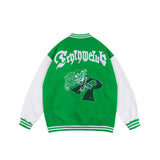 Men Fall Outfits Baseball Uniform Autumn Sports Casual Jacket Loose Couple Jacket