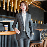 Women Pants Suit Uniform Designs Formal Style Office Lady Bussiness Attire Spring and Autumn Suit Top