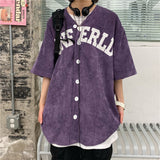 Harajuku Clothing Men's Casual Shirts Summer Printed Men's and Women's Coats Casual Top Fashion