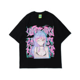 Anime TShirts Aesthetic Men's Shirt Men's Clothing Print Short-Sleeved T-shirt Men's Trendy Half Sleeve