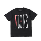 Vlone ShortSleeved Tshirt Printed Friends High Street Hip Hop Men and Women Half Sleeve
