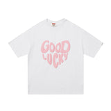 Men T Shirt Summer Casual Tops Men's Clothes Summer Wear National Fashion Boys round Neck Short Sleeve Casual Couple Love Letter T-shirt