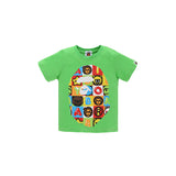 A Ape Print for Kids T Shirt Baby Milo Multi-Color Blocks round Neck Cartoon