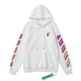Autumn And Winter Coral Gradient Arrow Pattern Hooded Sweater For Men And Women