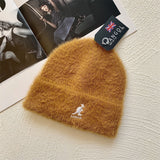 LL Cool J Hat Autumn and Winter Kangaroo Embroidery Plush Bonnet Beanie Hat