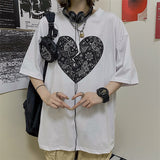 Harajuku Clothing for men Casual Shirts Printed plus Size Retro Sports Short Sleeve T-shirt