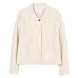 80's Leather Jacket Women's Fall Lapels Long Sleeve Solid Color Motorcycle Jacket